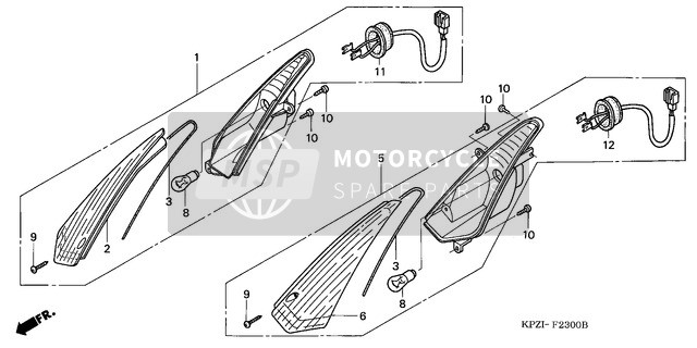 Honda SES150 2002 Indicateur pour un 2002 Honda SES150